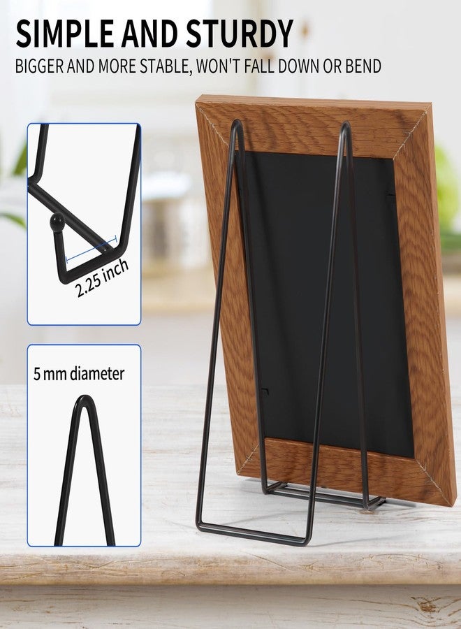 Decolore 10 Inch 3 Pack Large Black Table Easel Plate Stands for Display Plate Holder Display Stand for Decorative Plate, Poster, Tabletop Art and Platter - Image 3
