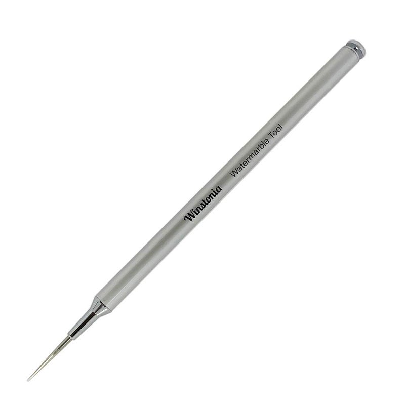 Winstonia Nail Art Water Marble Tool for Watermarbling Pattern Manicure Pointy Stainless Steel Picker Pen