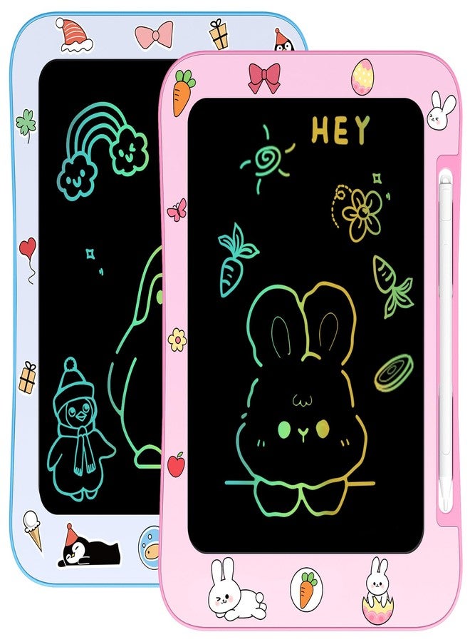 Genialba [2 Pack] Genialba LCD Writing Tablet for Kids, Colorful Screen Drawing Board for 3-7 Year Old Boys & Girls - Educational Toys for Birthday & Christmas (Penguin&Rabbit) - Image 1