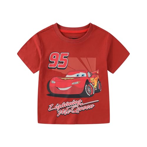 Disney Cars Lightning McQueen Boys 3 Pack Short Sleeve Crew Neck T-Shirt for Toddler and Big Kids Blue/Red/Grey - Image 2