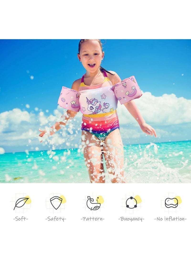 GIFT Baby Pool Float Fit 20-55 Lbs, Kids Swimming Float with Arm Water Wings, Fun Ride-on Raft Pool Baby Beach Supplies for 2-6 Years Old Boy Girl - Image 3