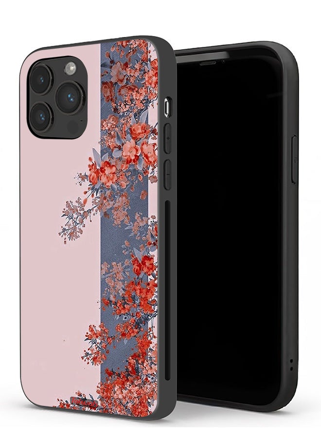 Tolwak Apple iPhone 13 Pro Max Protective Case Tree Leaves And Flowers Art - Image 1