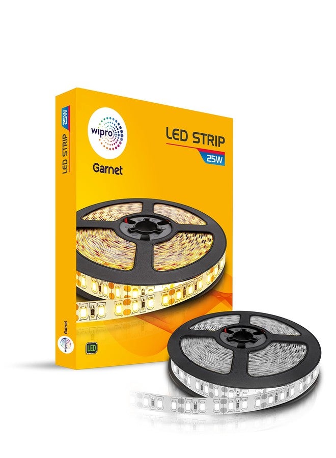 Wipro Garnet 25W Led Strip Light|Neutral White|5 Meter Cove Light|300 LEDs|Strip Light for Home, Office|Strip for False Ceiling, Tv Cabinet, Kitchen|Pack of 1 (Without Driver) Plastic - Image 1