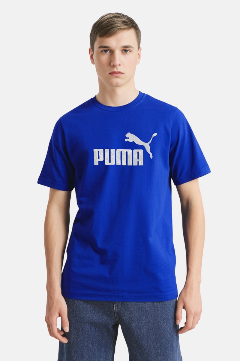 PUMA Kids Boy Sportswear Fit Short Sleeve Outdoor T-Shirt, Blue - Image 1
