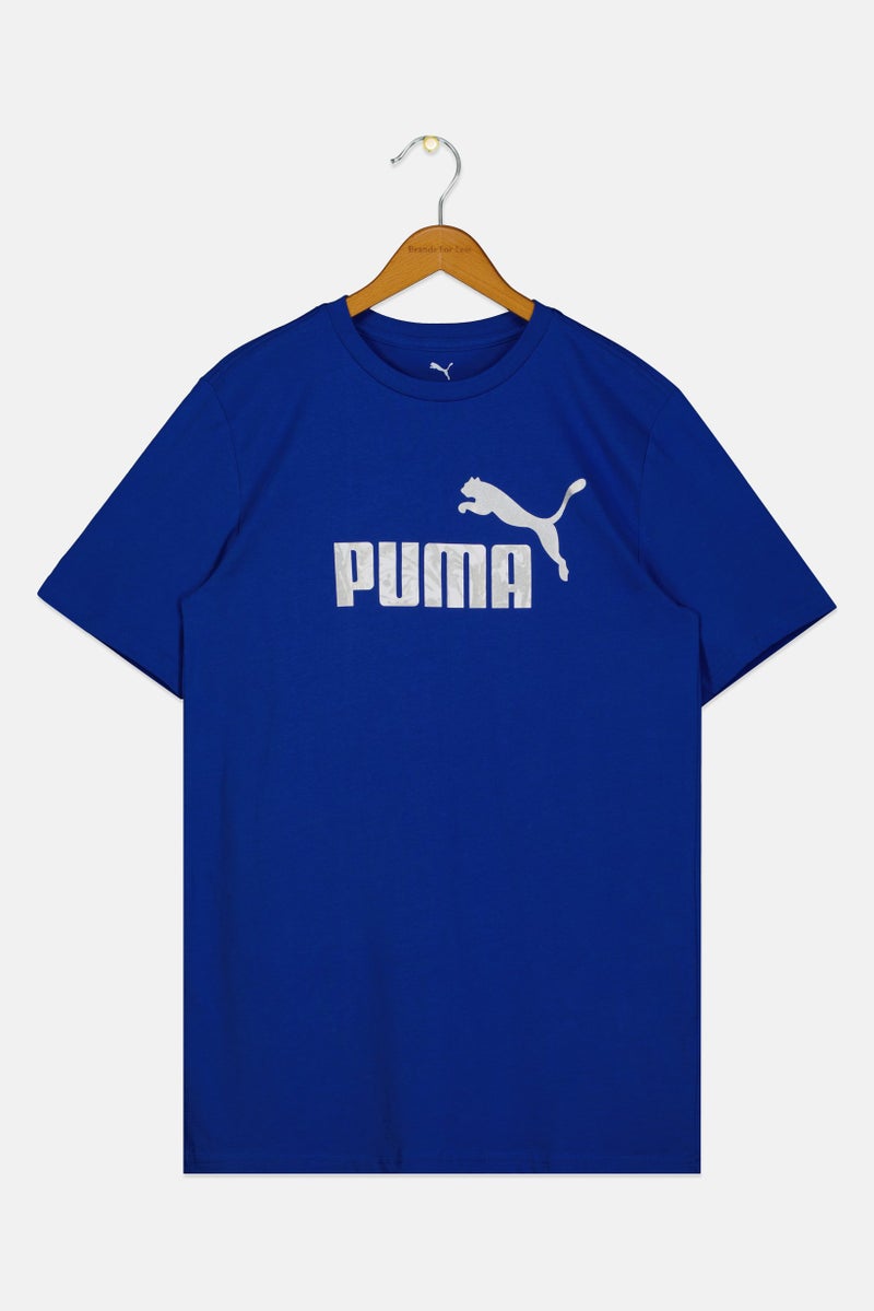 PUMA Kids Boy Sportswear Fit Short Sleeve Outdoor T-Shirt, Blue - Image 3