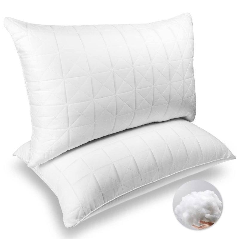 NEIPOTA King Size Pillows Set of 2  Premium Down Alternative Cooling Bedding 20 x 36 White Bed Sleeping Pillow for Back Stomach or Side Sleepers