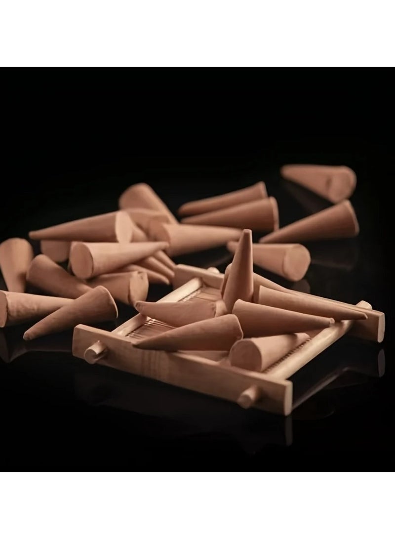 50PCS Sandalwood Incense Cones – Natural Aroma for Home, Meditation, Yoga & Pooja Use.  - Image 1