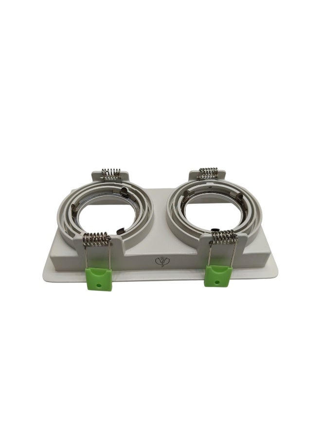 AL SALHIYA LIGHTING Spot Light Frame GU10  Double  Movable DB11 - White - Image 3