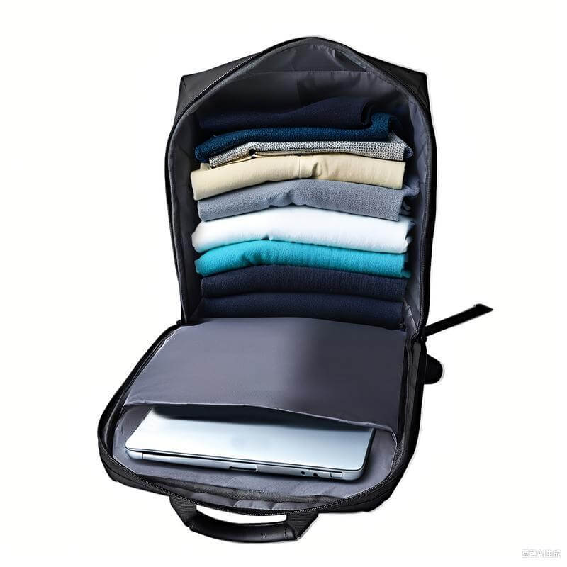 Santhome  DURHAM 15.6" Laptop Backpack – Black, Durable Urban Commuter Backpack with Padded Shoulder Straps, 15.6-Inch Laptop Compartment & Trolley Attachment – Business & Travel Daypack - Black - Image 4