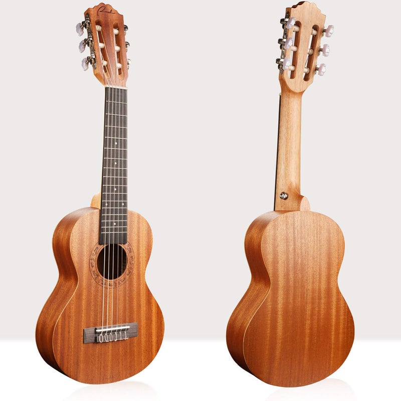 Ranch Guitalele Acoustic 28 inch Professional 6 Strings Guitar Ukulele Small Travel Classical Guitarlele Kit for Beginners Pack Bundle Gig bag, Tuner, Strap, Strings Set - Image 2
