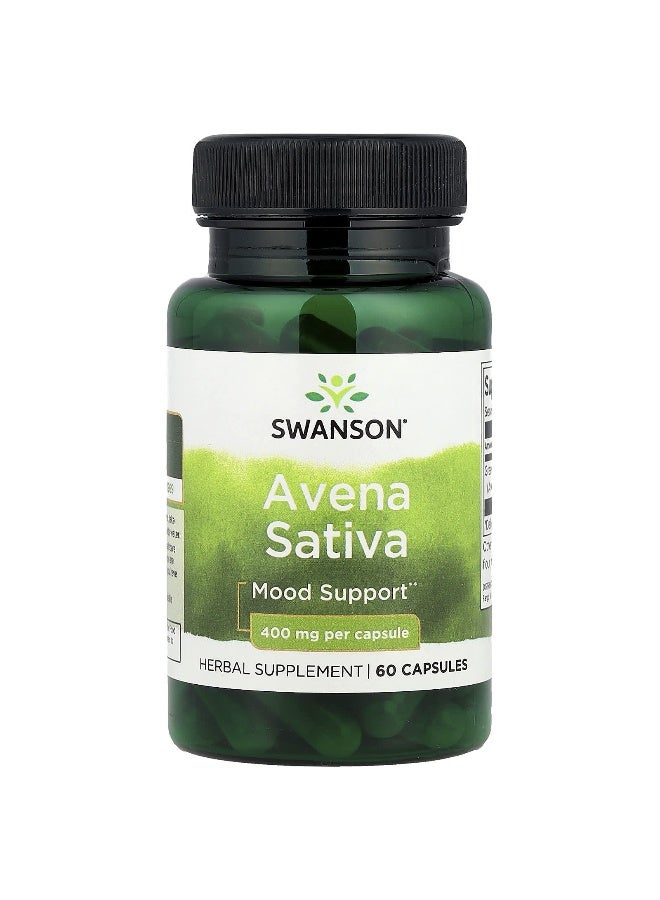 SWANSON Swanson, Avena Sativa, 400 mg, 60 Capsules  - Image 1