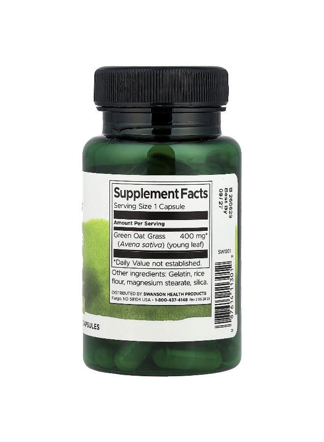 SWANSON Swanson, Avena Sativa, 400 mg, 60 Capsules  - Image 2