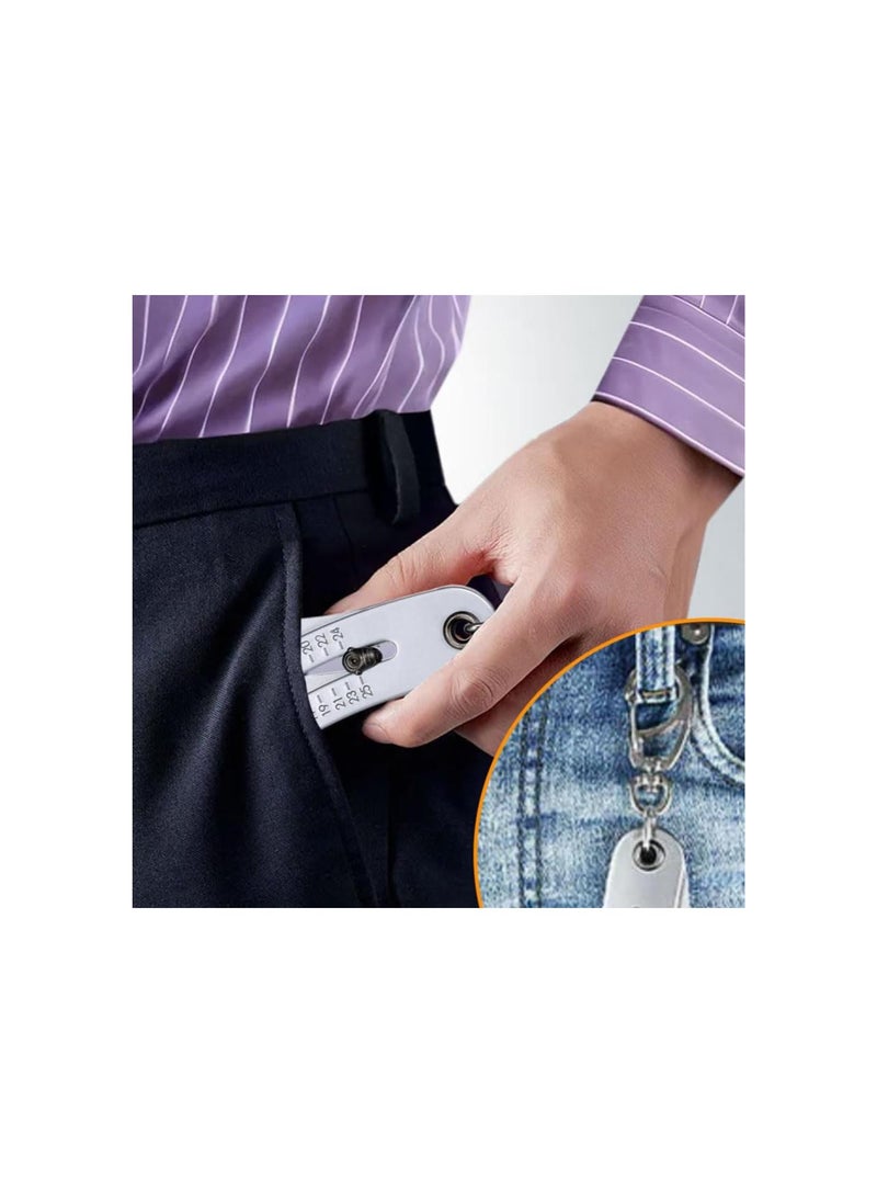 Portable Precise Thread Size Checker Keychain, Nut and Bolt Thread Checker Bolt Size Finder Keychain, Keychain Thread Checker, Quick Manual Measuring Identifier Verification Tool (1 Pcs)