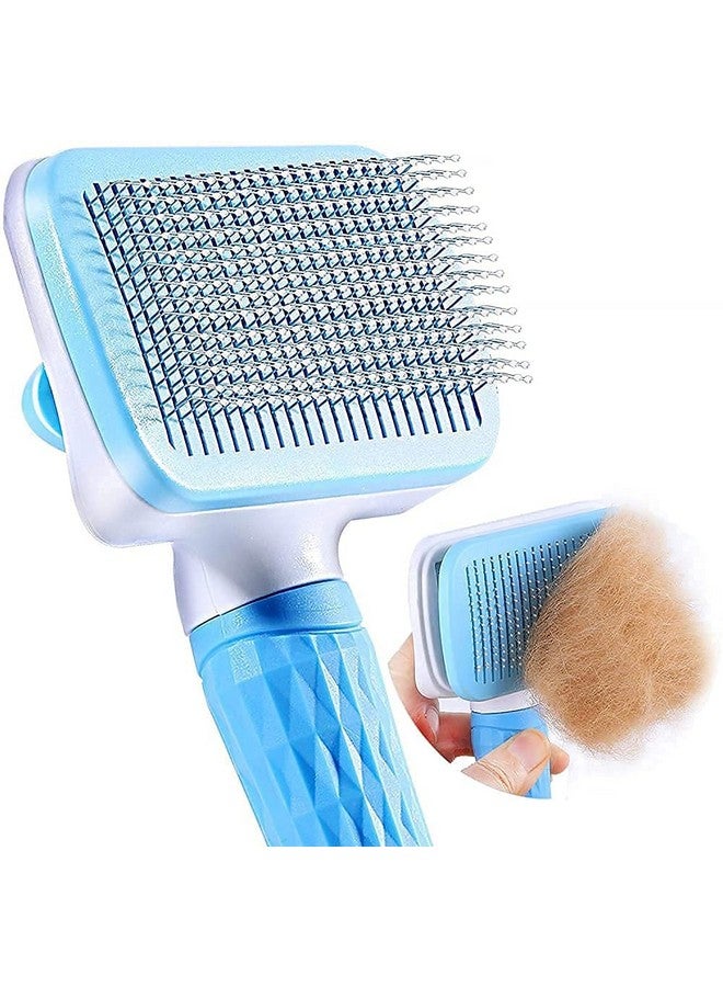 فرشاة تمشيط الكلاب من سليكر، فرشاة العناية بالحيوانات الأليفة للاستخدام اليومي لتنظيف الفراء المتساقط والأوساخ، رائعة للكلاب والقطط ذات الشعر المتوسط والطويل، فرشاة إزالة شعر الكلاب المتساقط - قد يختلف اللون - Image 1