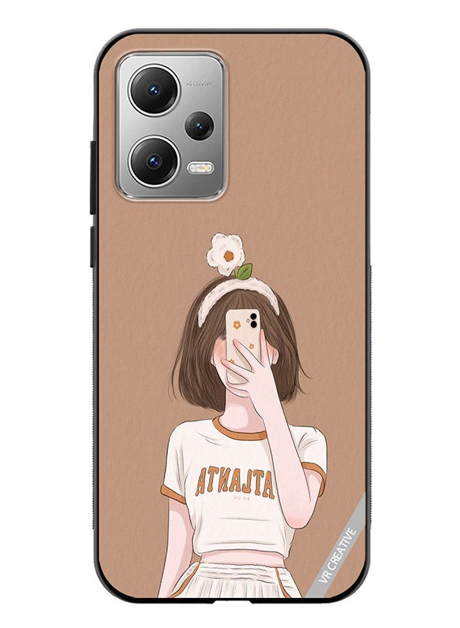 VR CREATIVE Protective Case Cover For Xiaomi Redmi Note 12 Flower On Head Design Multicolour - Image 1