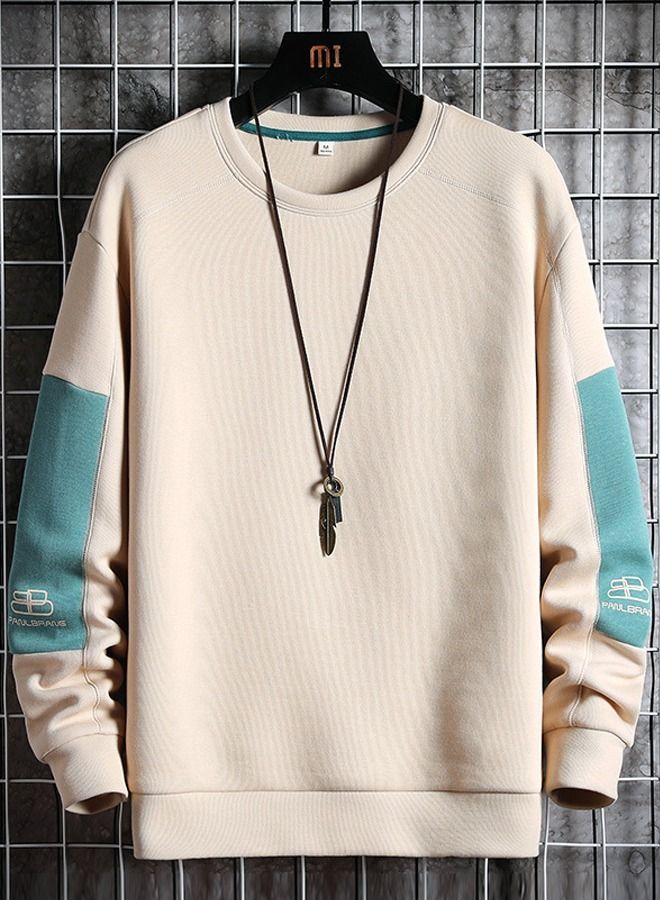 NIBEMINENT Men's Sweater Spring and Autumn Round Neck Casual Long Sleeve T-shirt  - Image 1