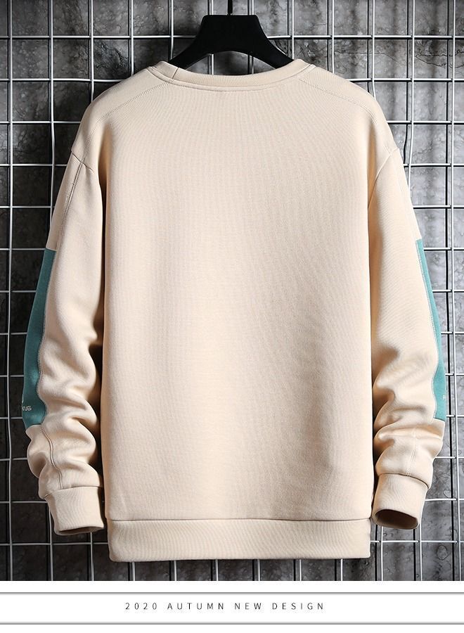 NIBEMINENT Men's Sweater Spring and Autumn Round Neck Casual Long Sleeve T-shirt  - Image 2