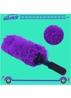 MOTRK Portable Microfiber Car Dust Cleaner Soft, Car Cleaning Brush, Soft Microfiber Dusting Brush, For Car Exterior And Interior Cleaning Brush, Long Handle And Unbreakable  - Image 3