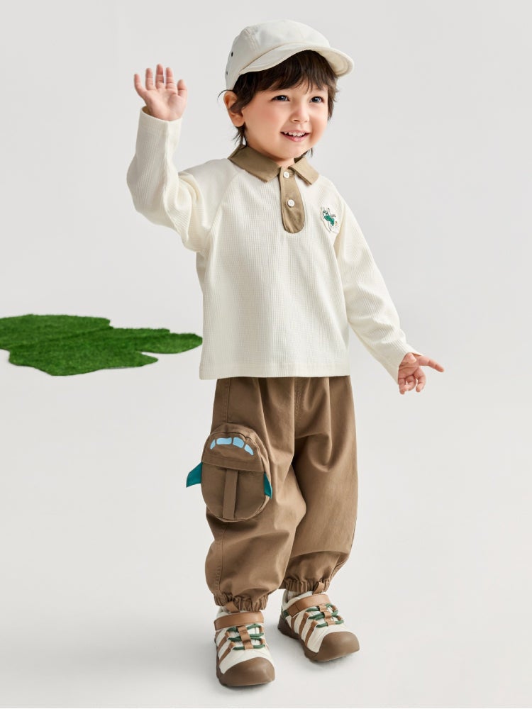 بالابالا بنطلون كارغو بجيوب بغطاء للأولاد - Image 1