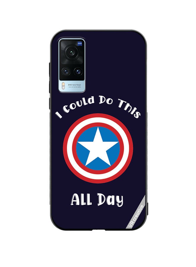 VR CREATIVE Protective Case Cover For Vivo X60 Captain American Design Multicolour - Image 1