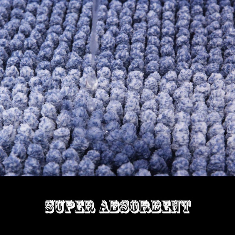 COSY HOMEER COSY HOMEER Product Image Bath Rugs Made of 100% Polyester Extra Soft and Non Slip Bathroom Mats Specialized in Machine Washable and Water Absorbent Shower Mat (36x24Inch  Blue) - Image 4