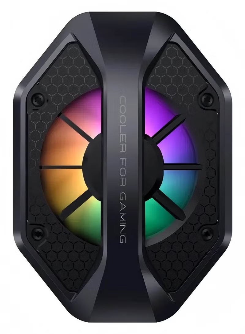 Xiaomi Ice Cooler Back Clip,30W Power Colorful Light Effect Intelligent Temperature Control Safety Protection Phone Cooler for Gaming-Black - Image 1