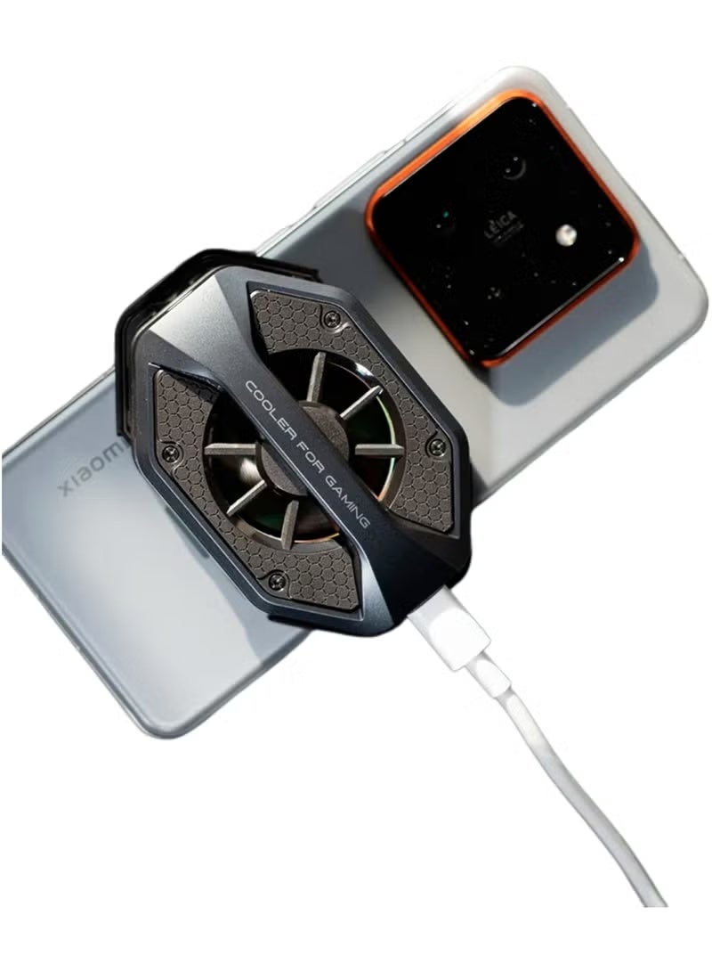 Xiaomi Ice Cooler Back Clip,30W Power Colorful Light Effect Intelligent Temperature Control Safety Protection Phone Cooler for Gaming-Black - Image 5