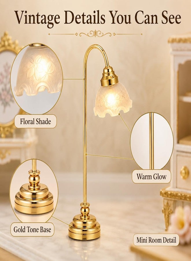 jarbins Mini Dollhouse Lamp 1/12 Scale Light Miniature Small Table Lamp Dollhouse Accessories (0.6X4.1 Inches) - Image 5