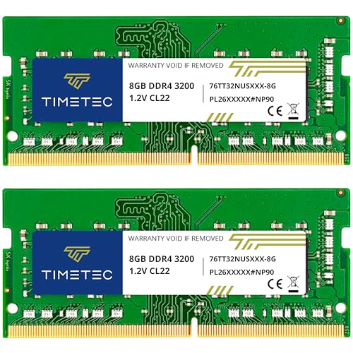 Timetec 16GB KIT(2x8GB) DDR4 3200MHz (DDR4-3200) PC4-25600 Non-ECC Unbuffered 1.2V CL22 1Rx8 Single Rank 260 Pin SODIMM forAMD and Intel Gaming Laptop Notebook PC Computer Memory RAM Module Upgrade - Image 3