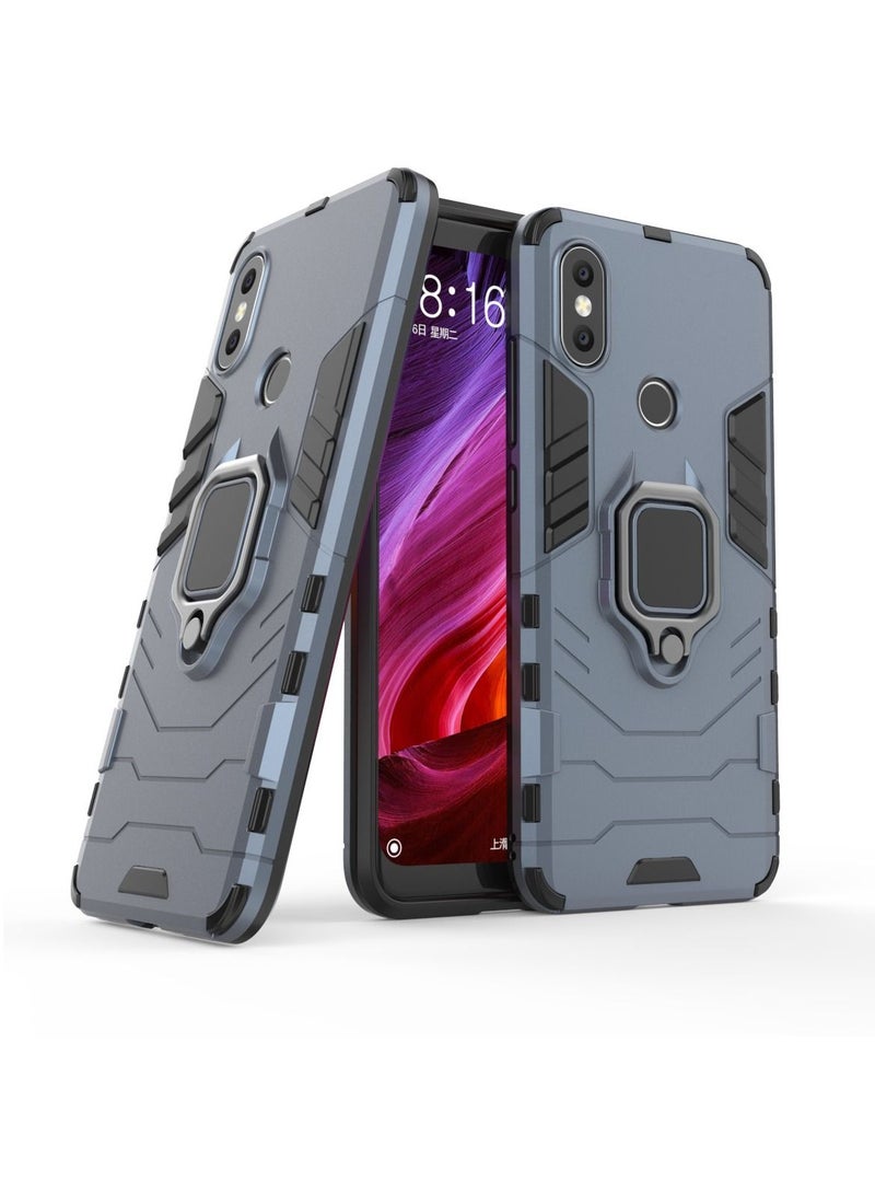 Blue Protective Cover With Ring Bracket For Xiaomi - Image 1