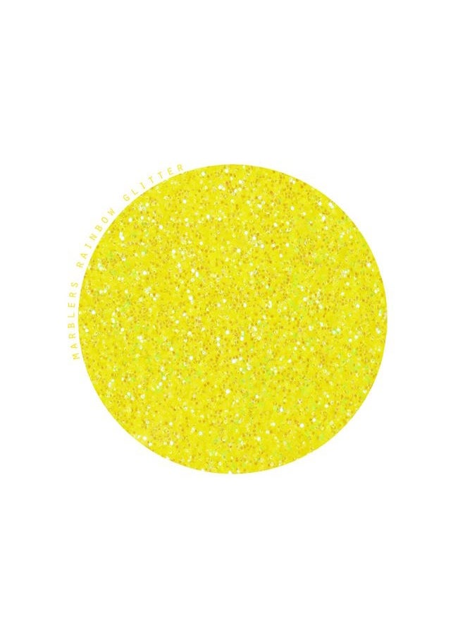 MARBLERS Holographic Face & Body Glitter [Rainbow Yellow] 0.18oz (5g) | Chunky | Chopped | Flake | Non-Toxic | Vegan | Cruelty-Free | Festival, Rave & Party Makeup | Eye, Hair, Nail Polish, Eyeshadow  - Image 2