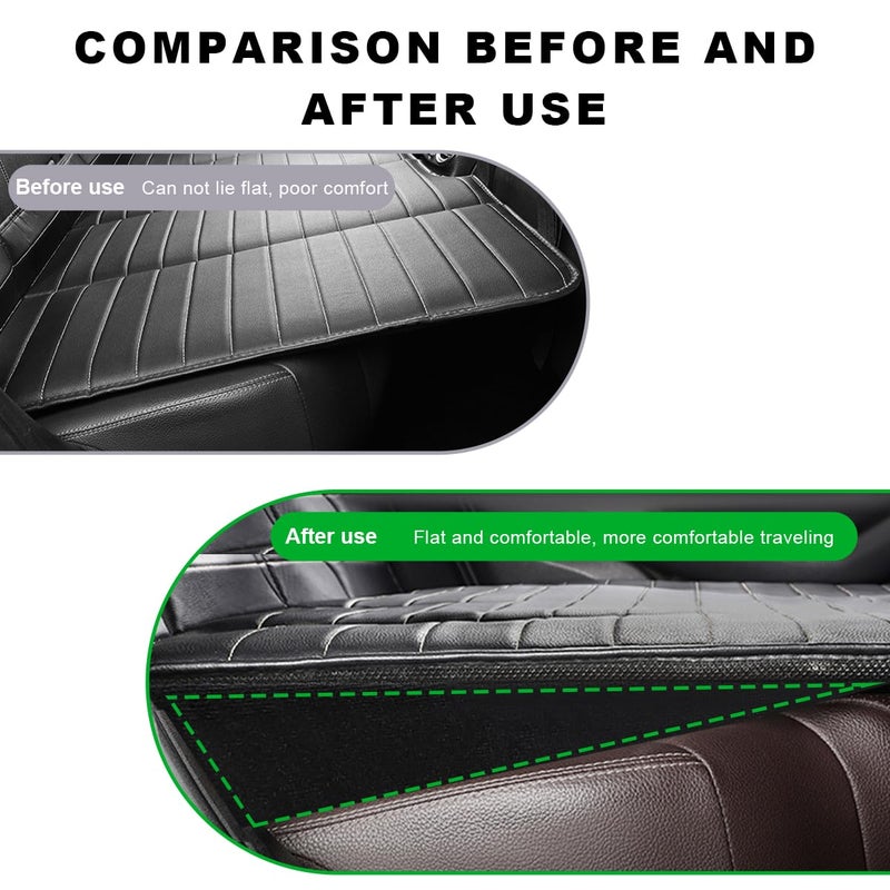 YTFRL Auto Seat Wedge Leveling Cushion, Truck Driver Heightening Seat Pad Wedge Booster, Angled Design Car Seats Office Chairs Cushion for Sciatica Tailbone Pain Relief (2 PCS) - Image 5