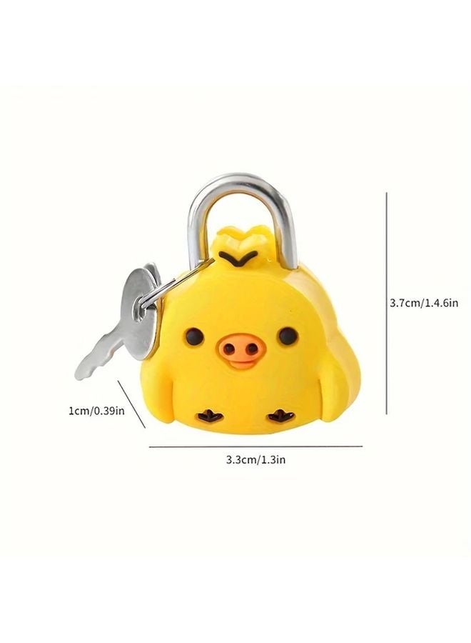 Blue Owl Mini Padlock with Keys Metal Security Lock for Travel Backpacks Luggage Drawers Cabinets - Image 3