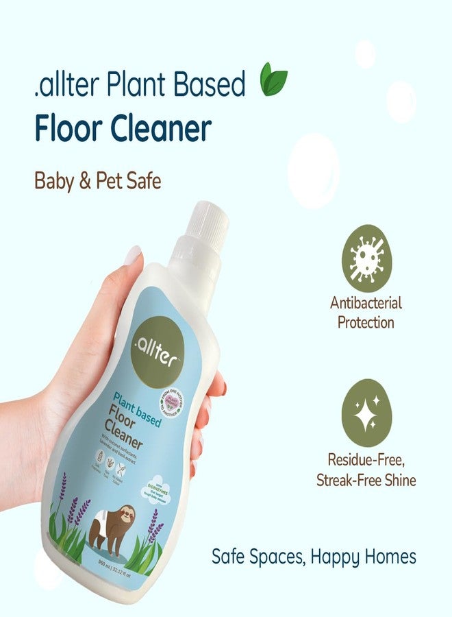 .allter Plant Based Floor Cleaner | Bio-Enzyme Powered | Safe for Babies & Pets| Toxin-Free, Streak-Free, Antibacterial | Lavender & Basil, 950ml - Image 2
