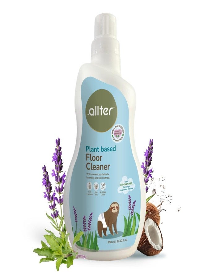 .allter Plant Based Floor Cleaner | Bio-Enzyme Powered | Safe for Babies & Pets| Toxin-Free, Streak-Free, Antibacterial | Lavender & Basil, 950ml - Image 1