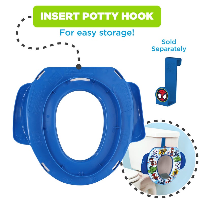 ginsey Spidey and His Amazing Friends Team Up 2 Piece Essential Potty Training Set - Soft Potty Seat, Step Stool - Image 3
