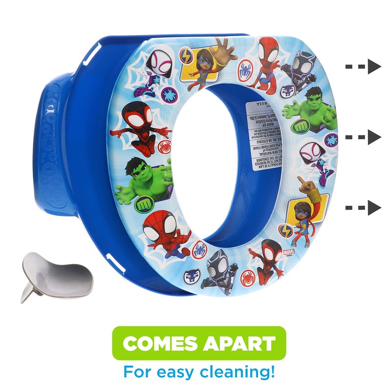 ginsey Spidey and His Amazing Friends Team Up 2 Piece Essential Potty Training Set - Soft Potty Seat, Step Stool - Image 5