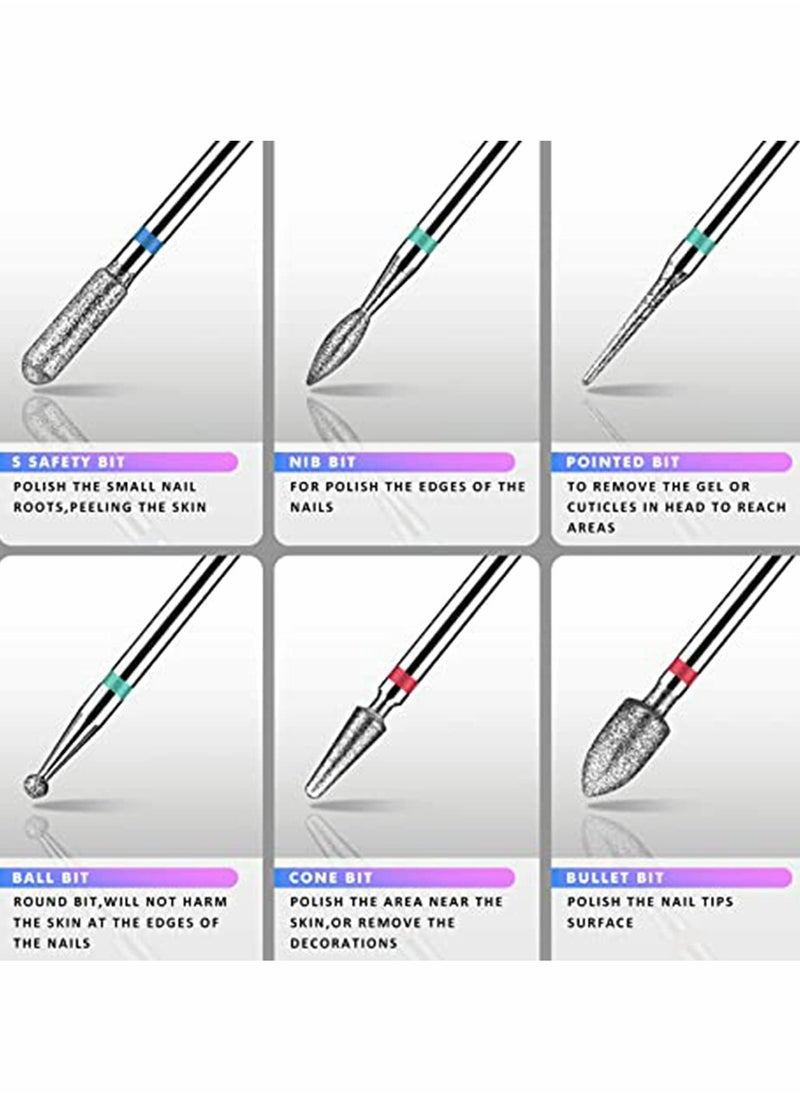 KASTWAVE Nail Drill Bits Set - Nail Bits for Nail Drill, Efile Nail Drill Bits for Acrylic Nails 10Pcs 3/32 inch Nail Bits for Gel Nails Cuticle Tools  - Image 3