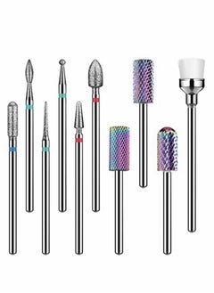 KASTWAVE Nail Drill Bits Set - Nail Bits for Nail Drill, Efile Nail Drill Bits for Acrylic Nails 10Pcs 3/32 inch Nail Bits for Gel Nails Cuticle Tools  - Image 1