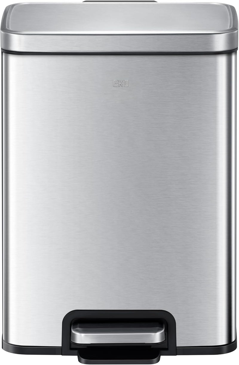 EKO Madison 12L Step can Wastebasket, Brushed Stainless - Image 2