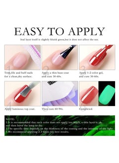 KYDA 15Ml Glow In The Dark Nail Gel Top Coat Luminous Nail Gel Top Coat For Nail Art Transparent Universal Nail Gel Seal Top Coat Uv Led Nail Gel Polish 0.52 Fl Oz  - Image 2