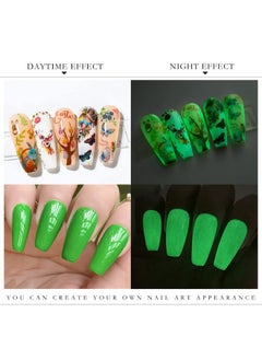 KYDA 15Ml Glow In The Dark Nail Gel Top Coat Luminous Nail Gel Top Coat For Nail Art Transparent Universal Nail Gel Seal Top Coat Uv Led Nail Gel Polish 0.52 Fl Oz  - Image 4