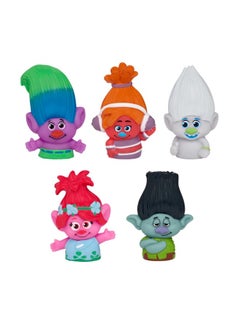 ginsey Nbc Universal Trolls Bath Finger Puppets, 10 Pc - Party Favors, Educational, Bath Toys, Story Time, Beach Toys, Playtime, Stocking Stuffer  - Image 1