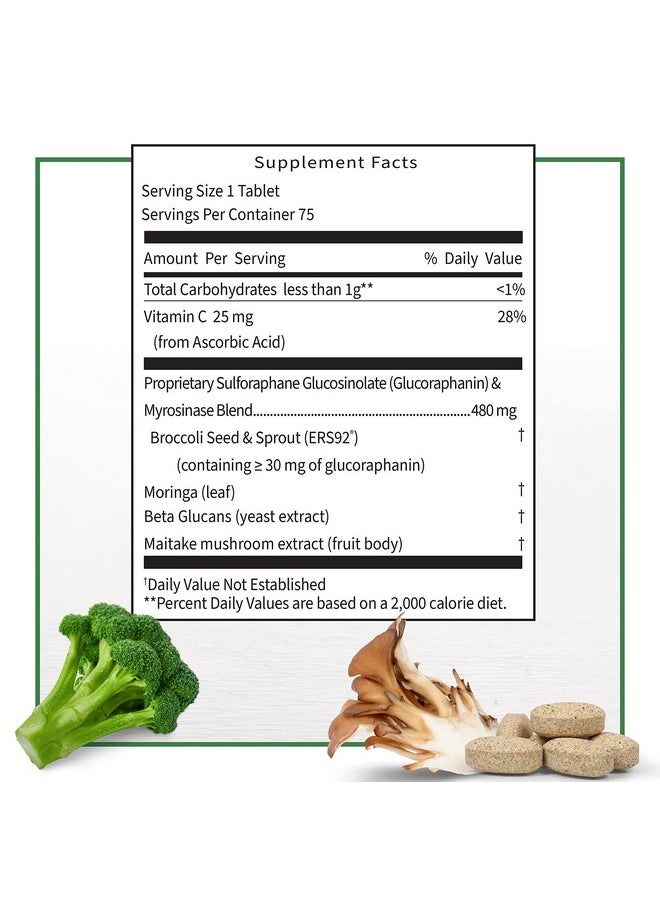 Nutramax Laboratories Nutramax Laboratories Avmacol Extra Strength #1 Researched Sulforaphane-Producing Brand for Detoxification, Antioxidant Support, Immune Health, Adults & Children, Moringa, 75 Tablets  - Image 3