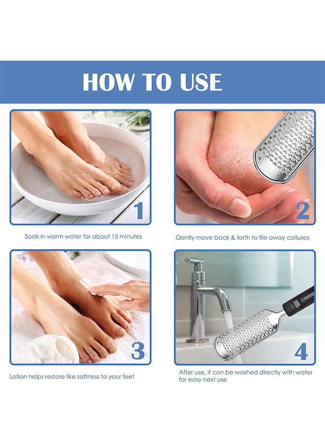 مبردات قدم احترافية، مقشر قدم ضخم من الفولاذ المقاوم للصدأ قابل للفصل، لوازم مقشر القدم، أدوات قابلة للغسل وإعادة الاستخدام - Image 4
