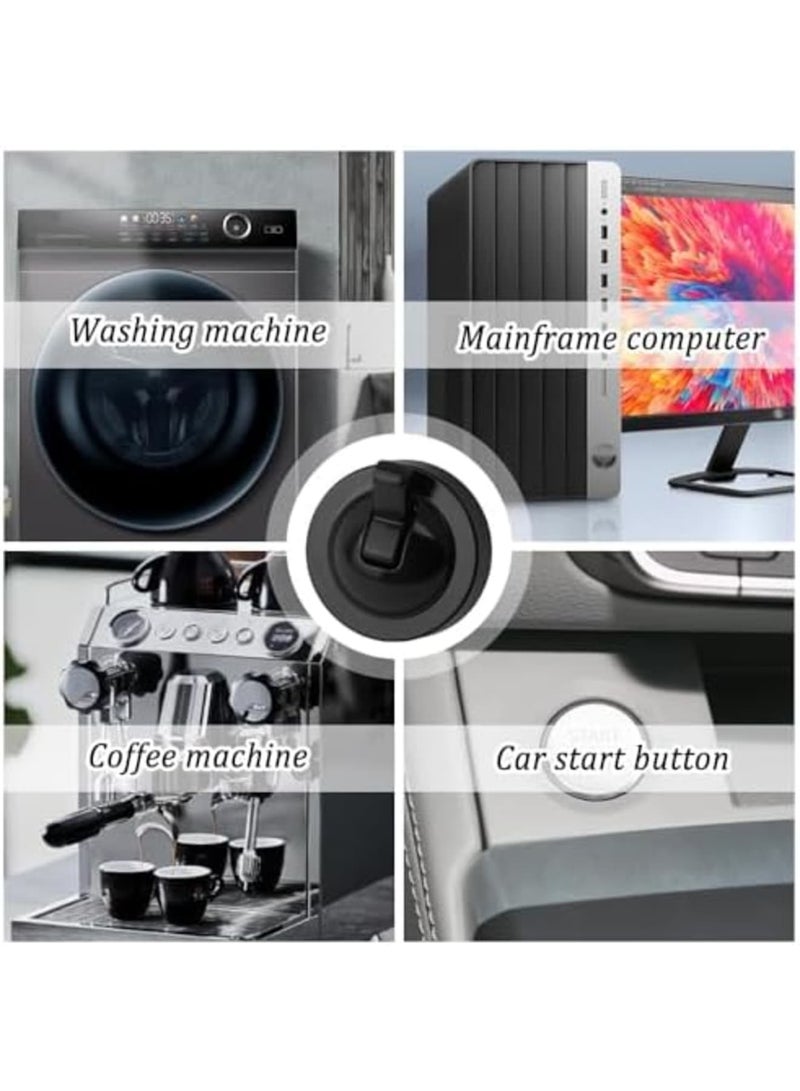 SYOSI Car Starter Button Cover, Push to Start Button Protector for Car & Motorcycle, Universal Easy Install, Durable Accessory for Interior Decoration (Black) - Image 5