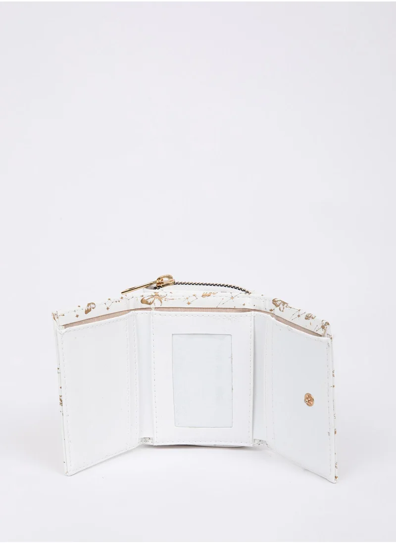 DeFacto Butterfly Patterned Faux Leather Wallet