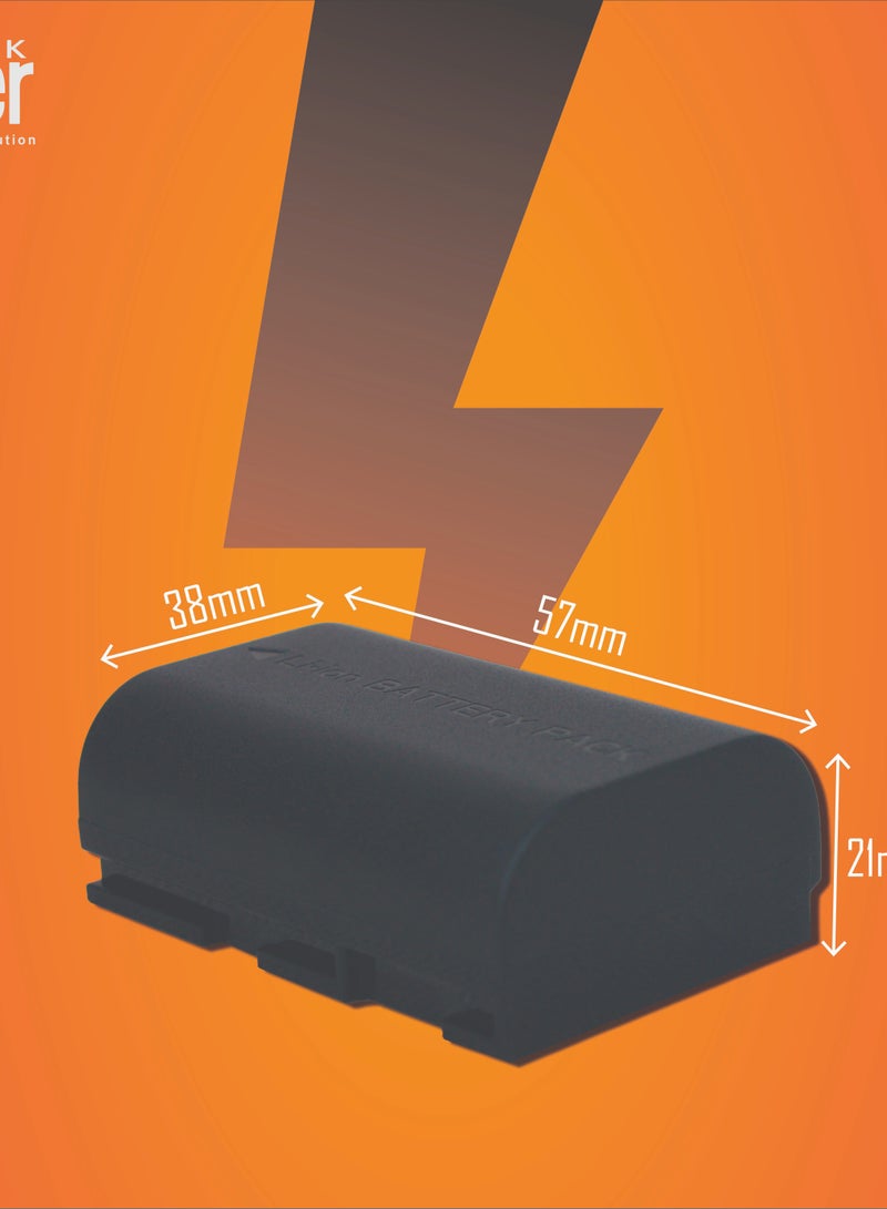 DMK Power LP-E6 LP-E6N Battery 1800mAh & Single Slot USB Battery Charger Compatible with Canon EOS R 60D 70D 80D 5D II 5D III 5D IV 5Ds 6D 6D Mark II 7D 7D Mark II C700 XC10 XC15 Cameras - Image 3