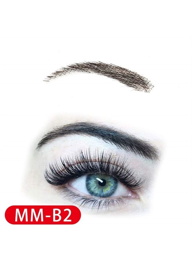 CliCling MMB2-1B Human Hair Artificial Handmade Crochet Invisible Realistic Natural Fake Eyebrows - Image 4