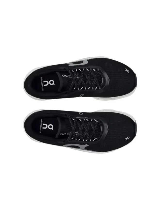 أون On Cloudmonster 2 حذاء جري منخفض القمة مريح، قماش شبكي، ممتص للصدمات ومضاد للانزلاق (أسود/أبيض) - Image 3